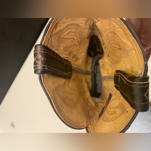 Tony Lama, Brown, Leather and Reptile Western Boots Black Label Size 9E 8563 - Picture 14 of 16